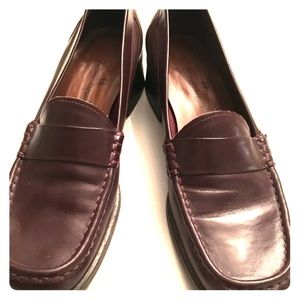 Etienne Aigner Brown Leather Loafers